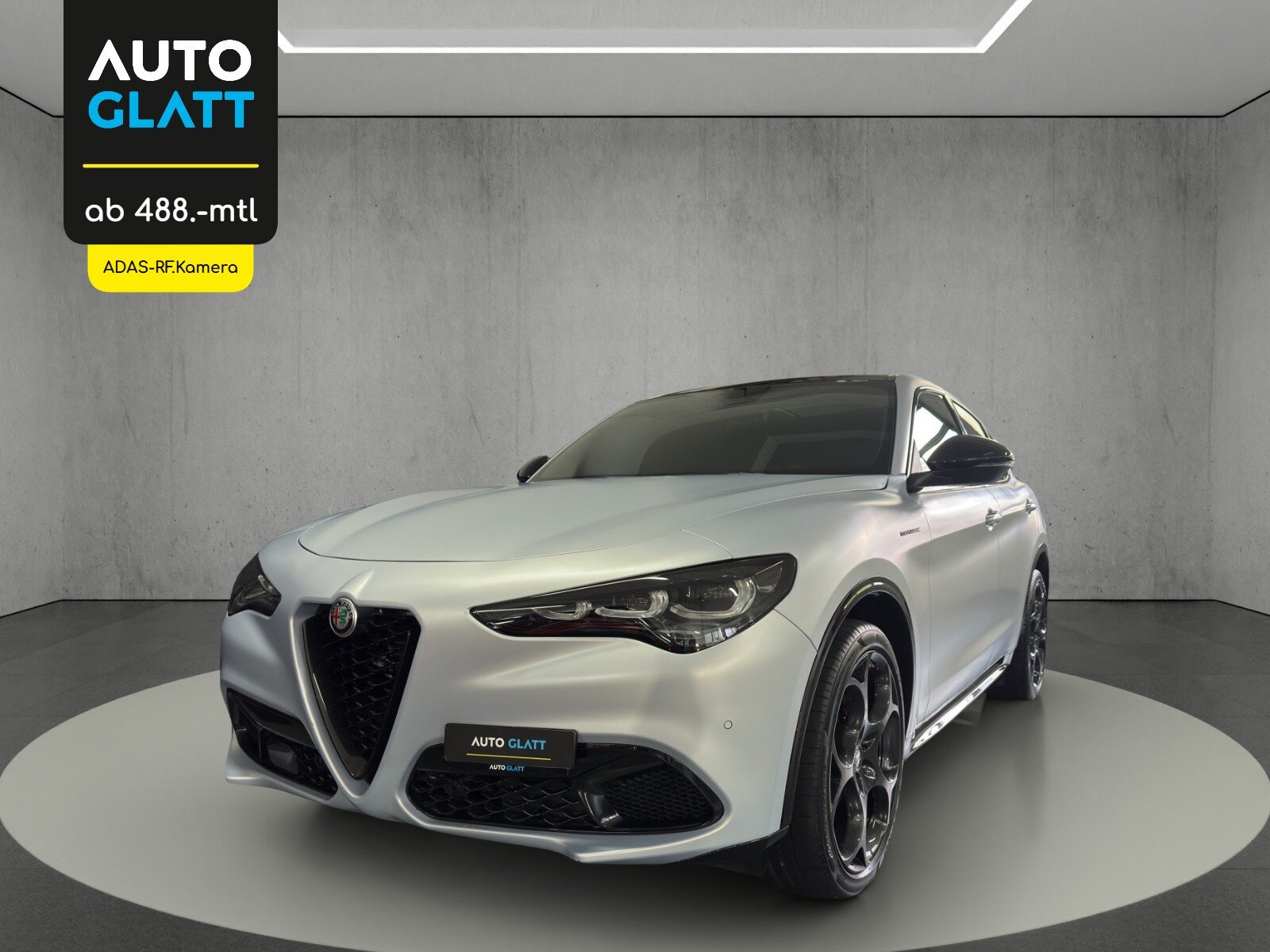 ALFA ROMEO Stelvio 2.0 Competizione Q4 AT8 Grigio Lunare Opaco-ADAS Pa
