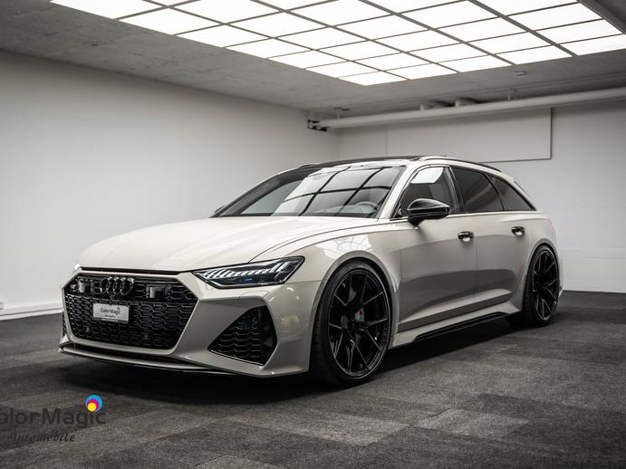 AUDI * RS6 AVANT * INDIVIDUALLACKIERUNG PORSCHE KREIDE * V-M, Hybride Léger Essence/Électricité, Occasion / Utilisé, Automatique
