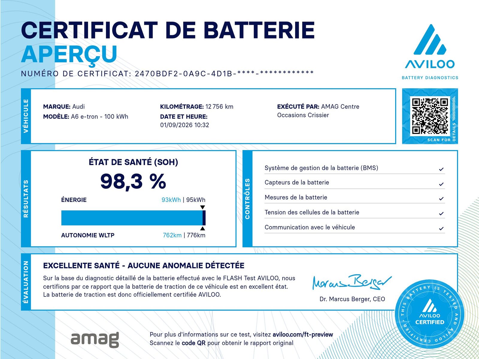 AUDI A6 Sportback e-tron quattro, Électrique, Occasion / Utilisé, Automatique - 3