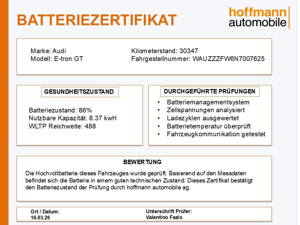 AUDI e-tron GT quattro, Elektro, Occasion / Gebraucht, Automatik - 7