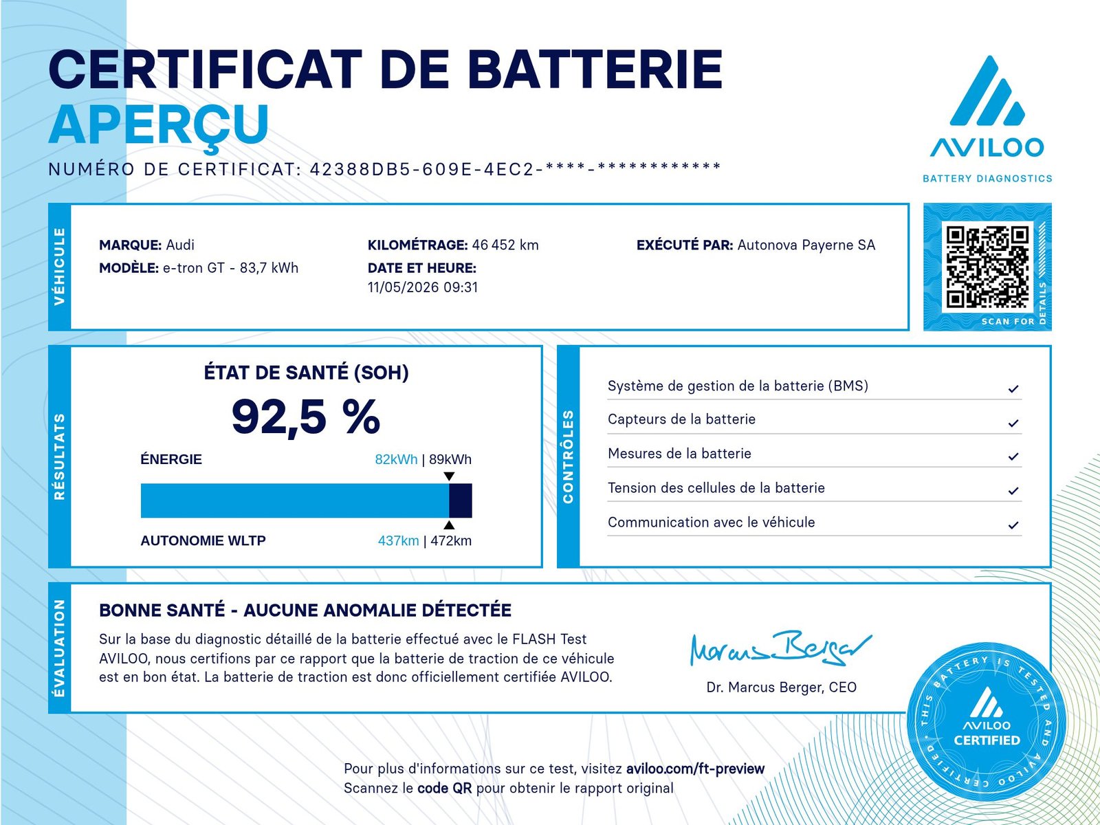 AUDI e-tron GT quattro, Électrique, Occasion / Utilisé, Automatique - 2