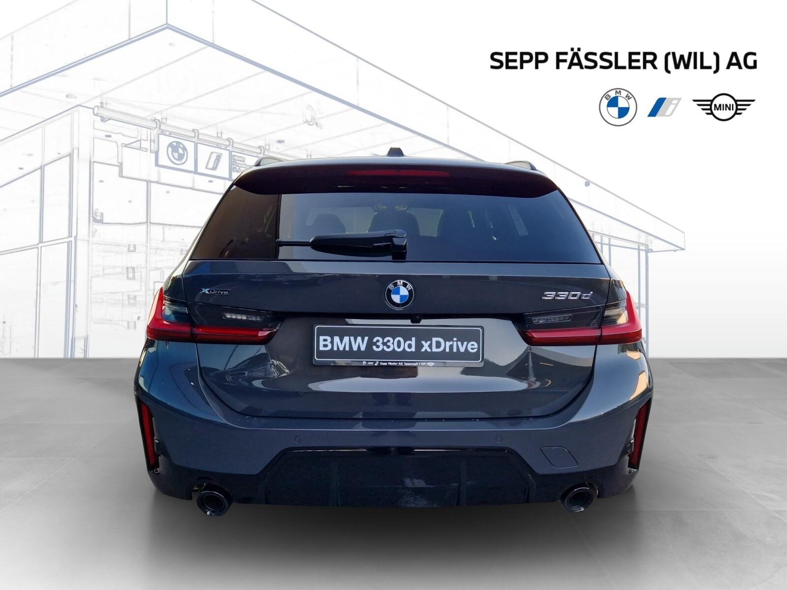 BMW 330d xDrive Touring M Sport Pro, Hybride Léger Diesel/Électricité, Voiture de démonstration, Automatique - 2