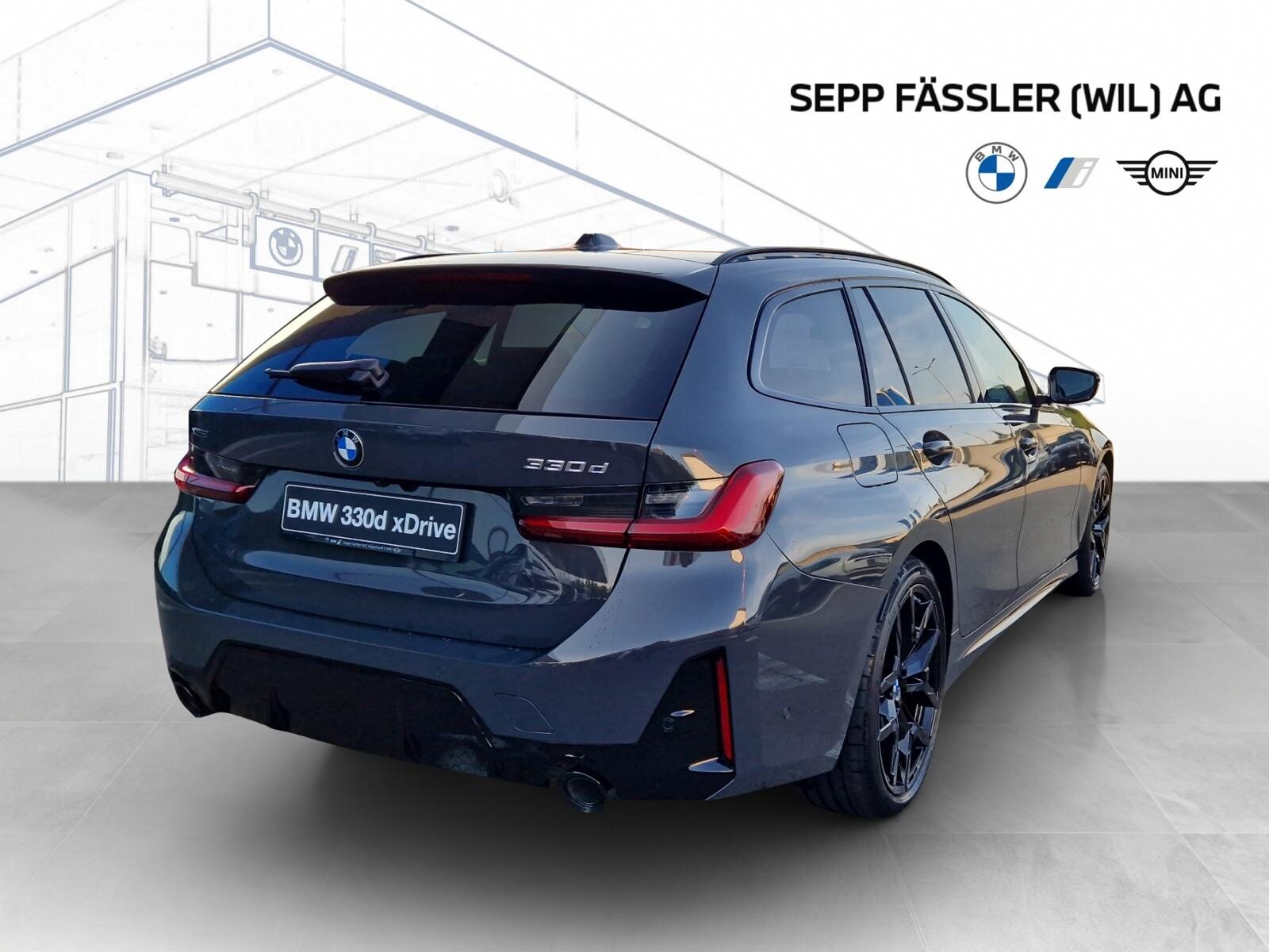 BMW 330d xDrive Touring M Sport Pro, Hybride Léger Diesel/Électricité, Voiture de démonstration, Automatique - 3