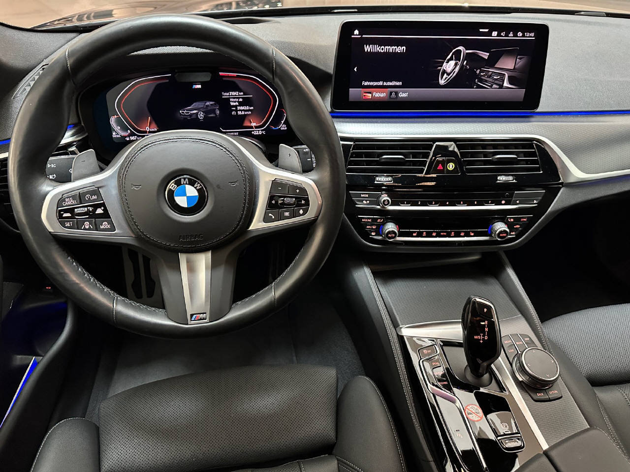 BMW 520d paddles Touring, Hybride Leggero Diesel/Elettrica, Occasioni / Usate, Automatico - 5