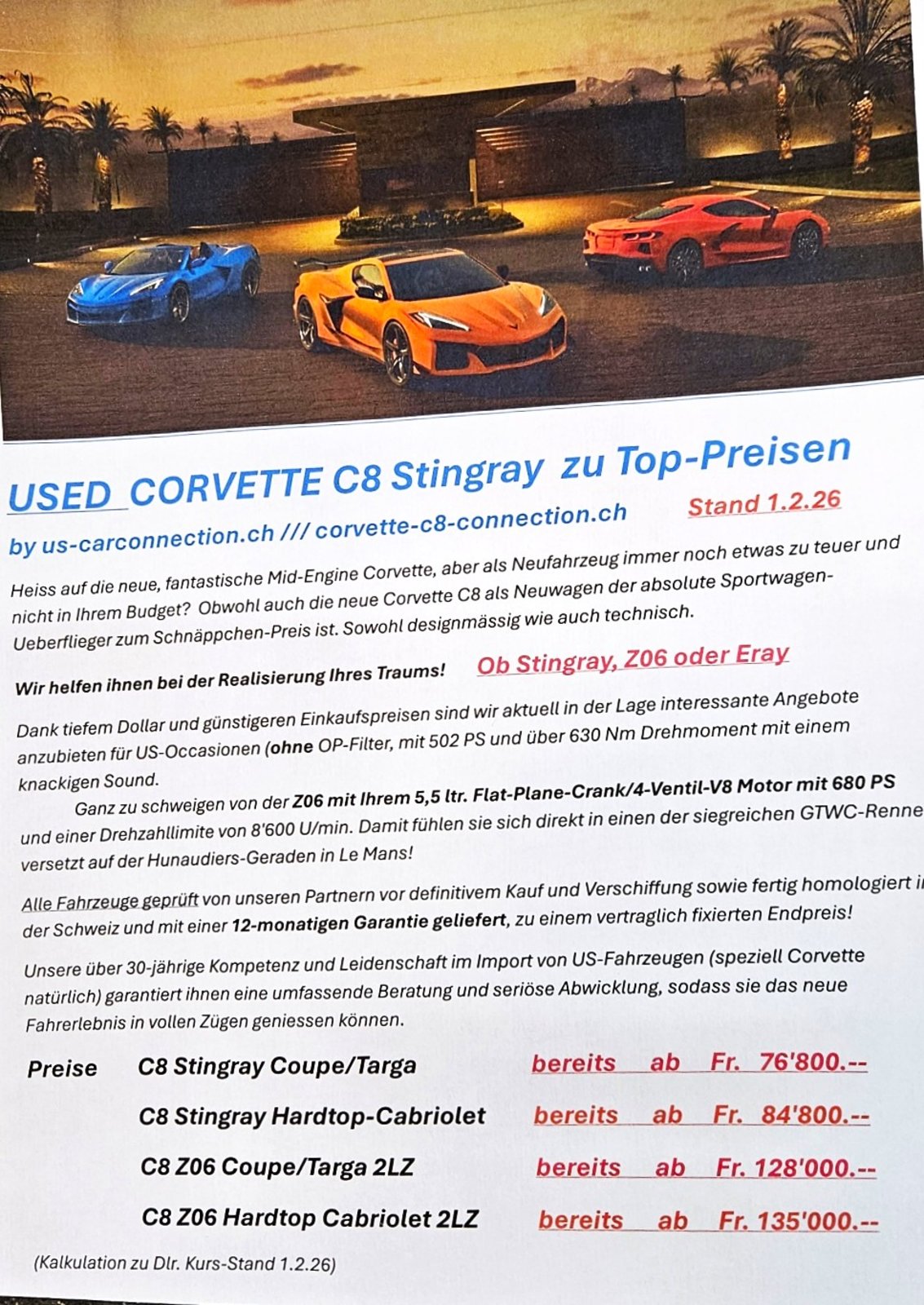 CHEVROLET Corvette Z06 2LZ, Petrol, Second hand / Used, Automatic - 4