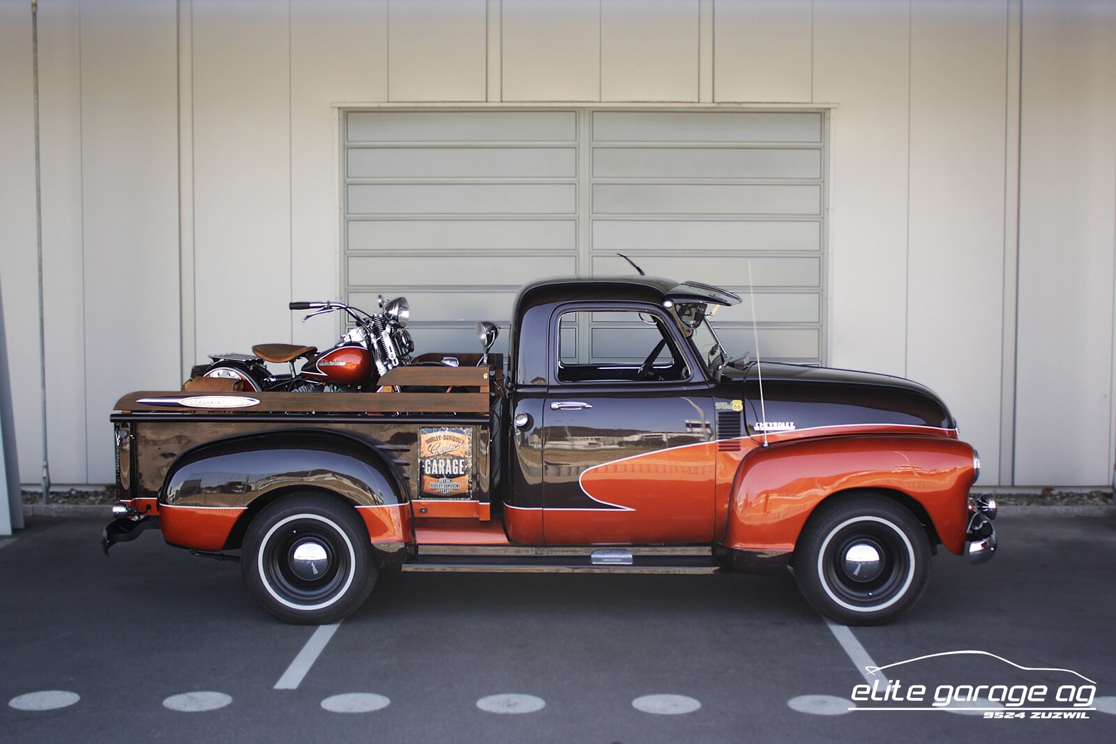CHEVROLET Pick Up 3100 + Harley Davidson Flathead WL50, Benzina, Auto d'epoca, Manuale - 5