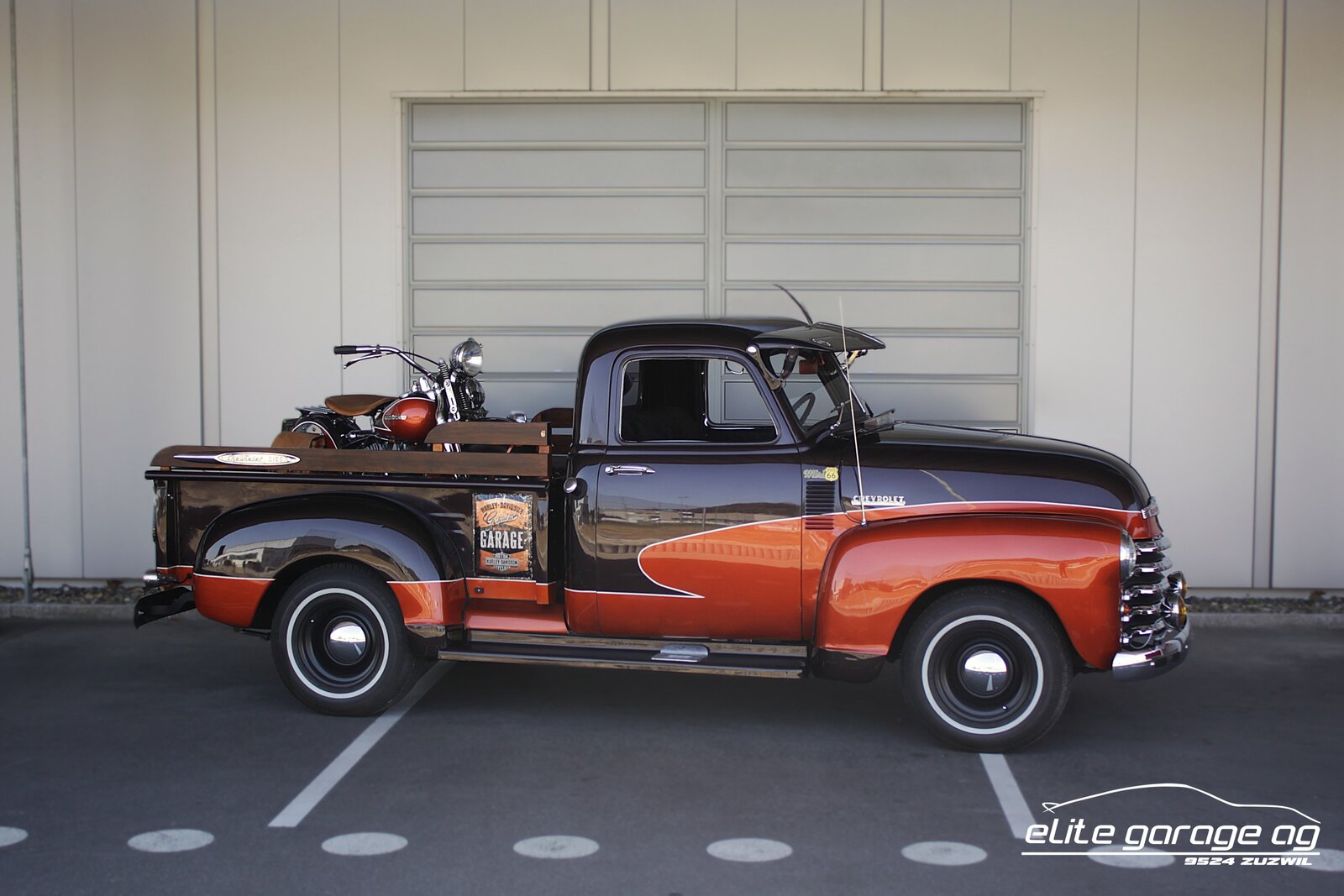 CHEVROLET Pick Up 3100 + Harley Davidson Flathead WL50, Benzina, Auto d'epoca, Manuale - 6