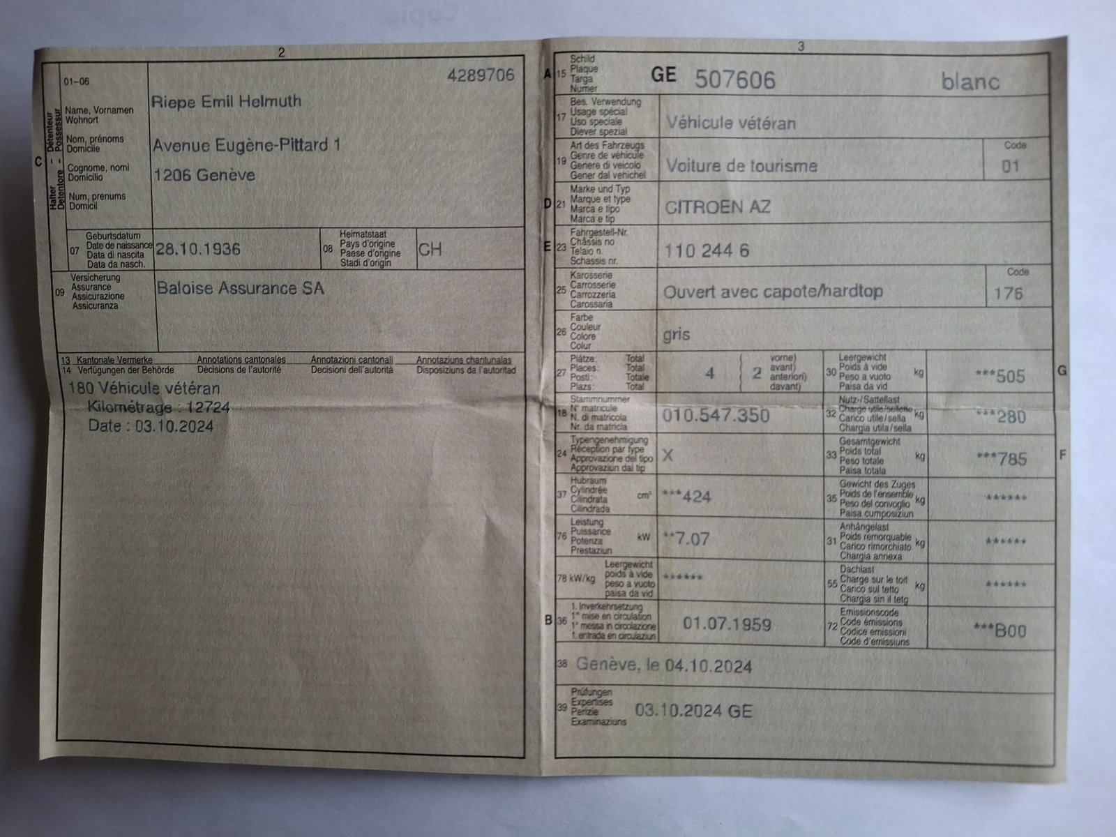 CITROEN 2CV AZ, Petrol, Second hand / Used, Manual - 6