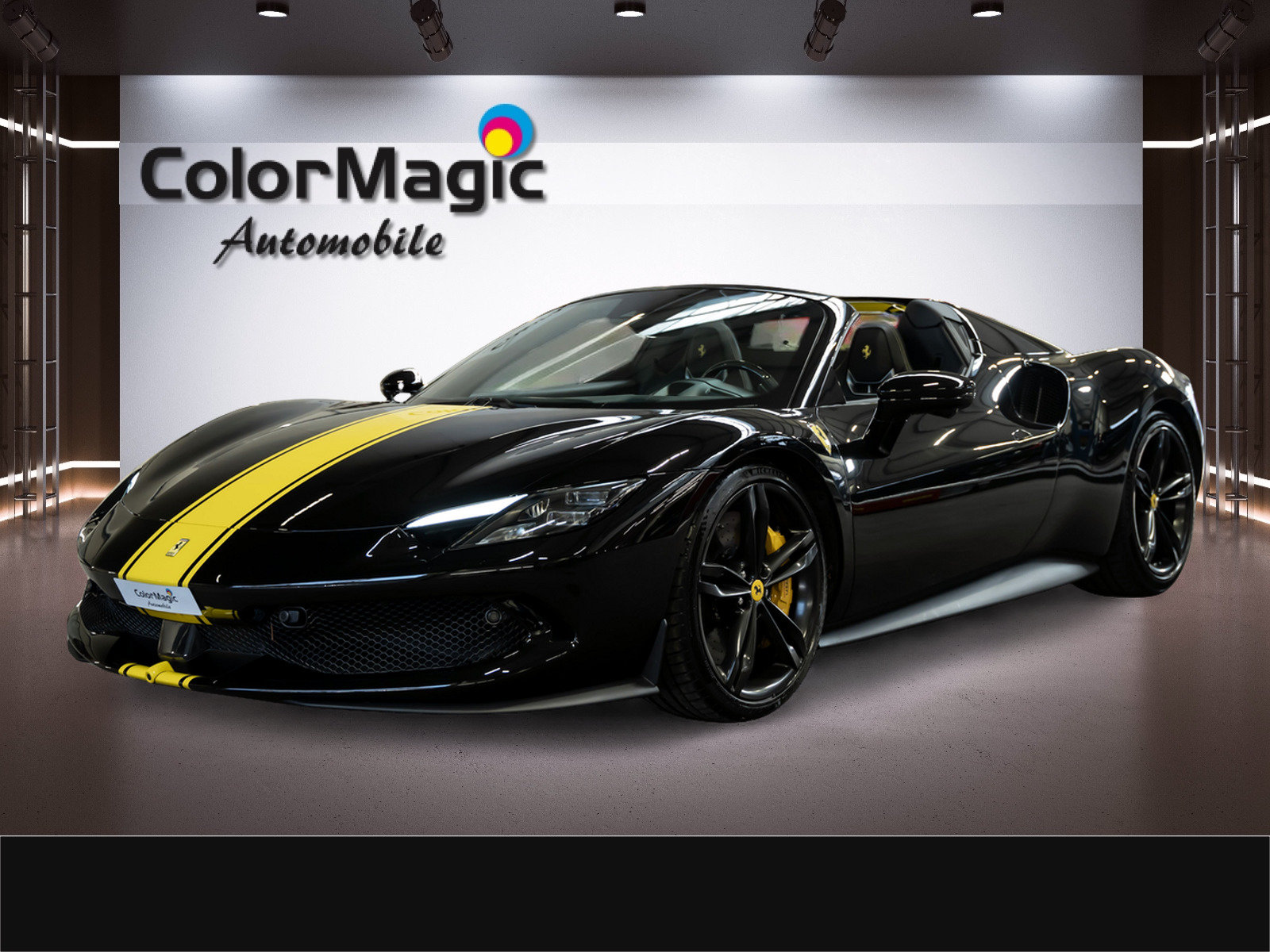 FERRARI * 296 GTS * SCHWARZ/SCHWARZ * PPF GANZES AUTO * LEAS