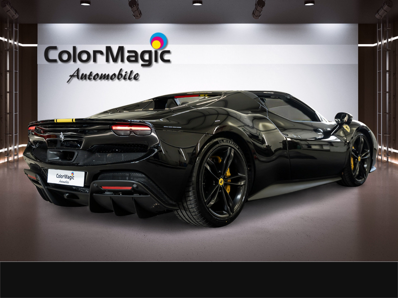 FERRARI * 296 GTS * SCHWARZ/SCHWARZ * PPF GANZES AUTO * LEAS, Plug-in-Hybrid Benzina/Elettrica, Occasioni / Usate, Automatico - 6