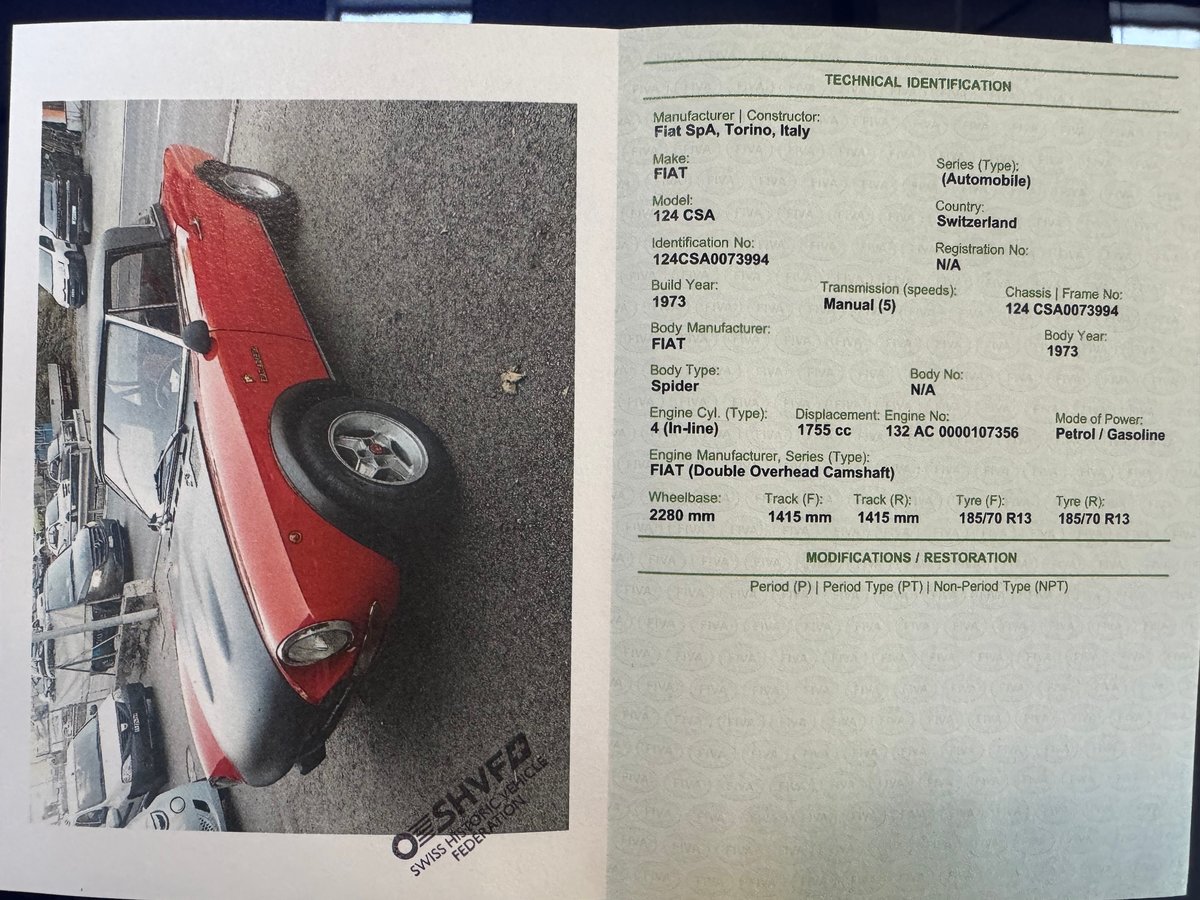 FIAT 124 Spider CSA Abarth Rally, Petrol, Classic, Manual - 3
