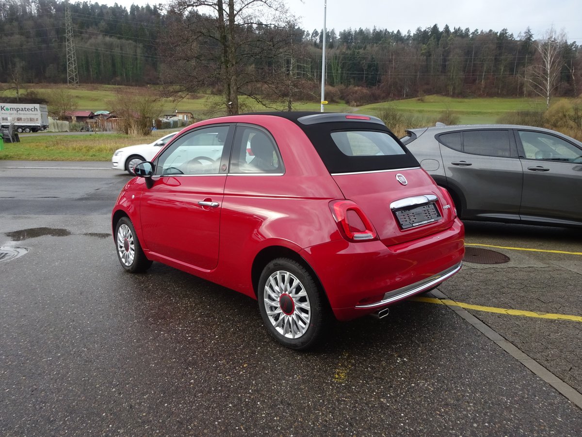FIAT 500C 1.0 N3 MildHybrid Red, Hybride Leggero Benzina/Elettrica, Occasioni / Usate, Manuale - 3