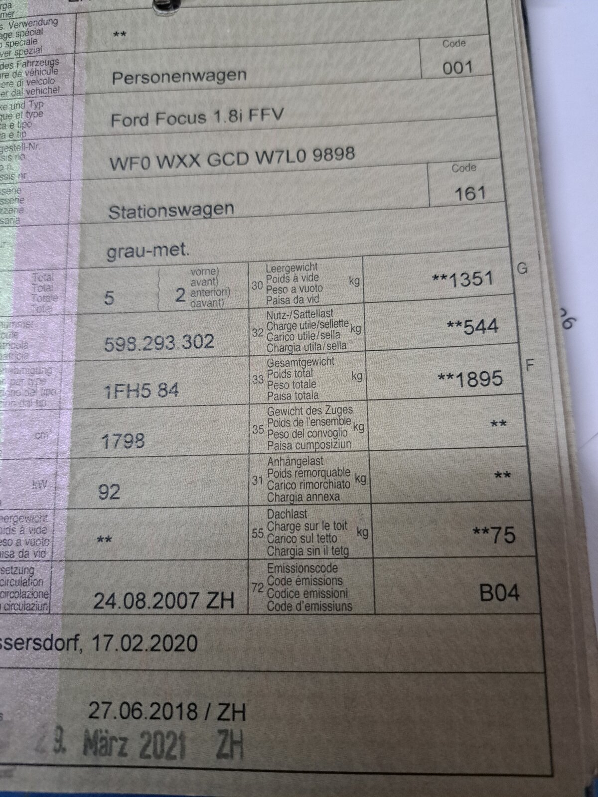 FORD Focus 1.8i Flexifuel Carving, Second hand / Used, Manual - 2