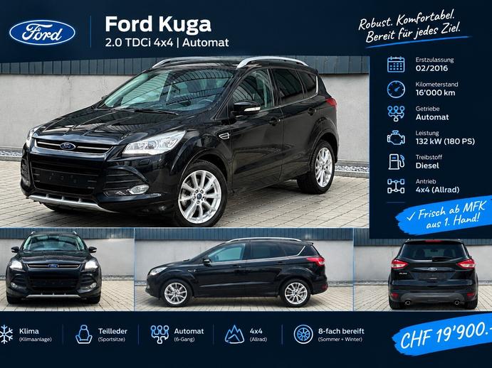 FORD Kuga 2.0 TDCi Titanium S 4WD erst 16000km aus 1.Hand, Diesel, Occasioni / Usate, Automatico