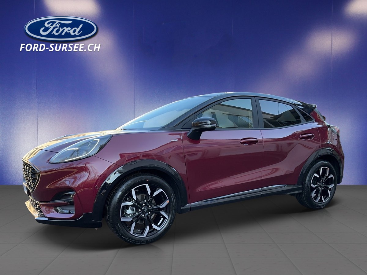 FORD Puma 1.0i EcoBoost Hybrid 125 PS ST-Line X "VIVID RUBY EDITI, Mild-Hybrid Petrol/Electric, Ex-demonstrator, Manual