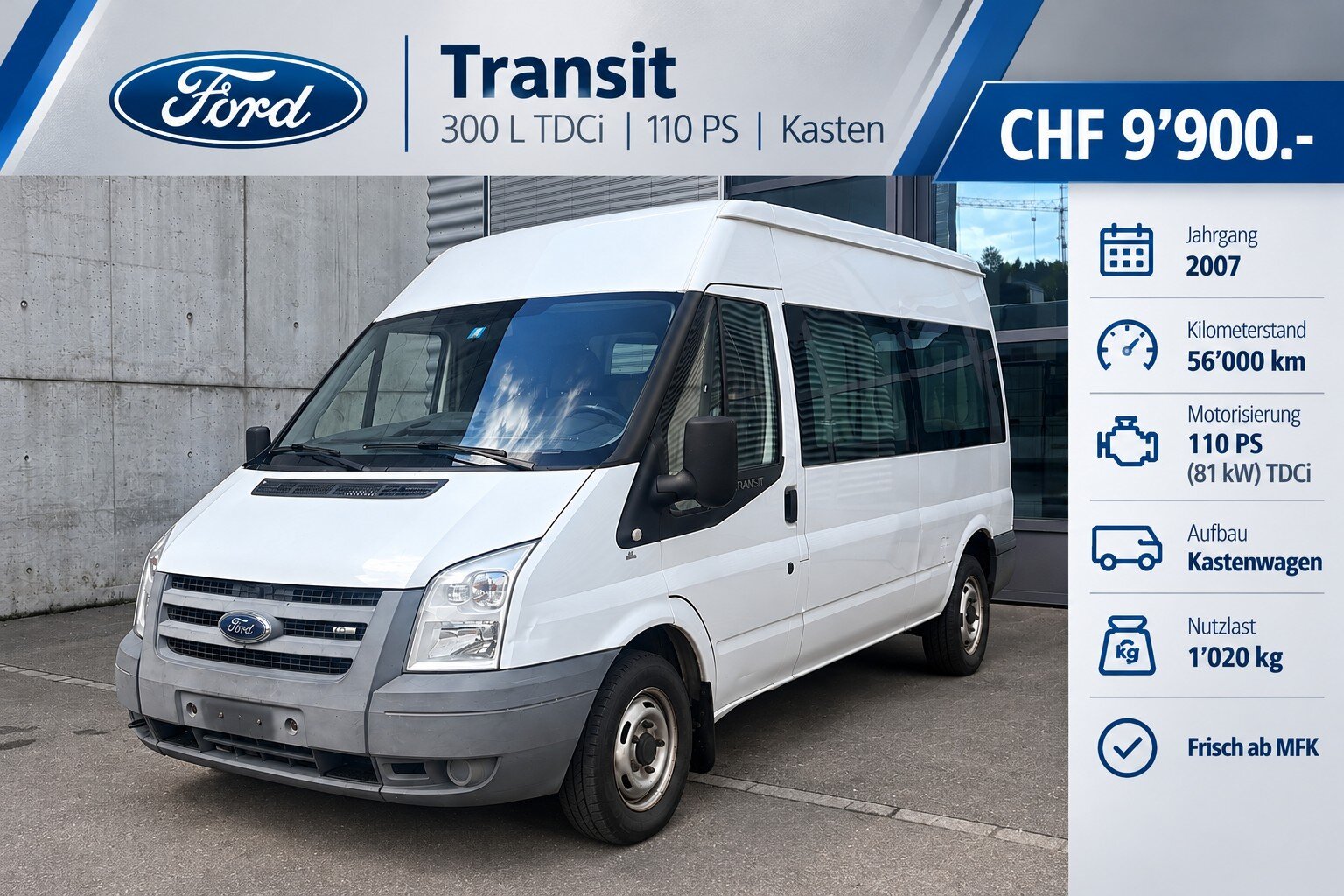 FORD Transit 2.2 TDCi 300 L frisch ab MFK 56000km