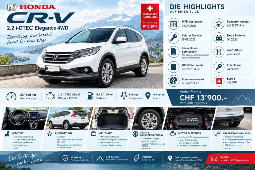 HONDA CR-V 2.2 i-DTEC Elegance 4WD