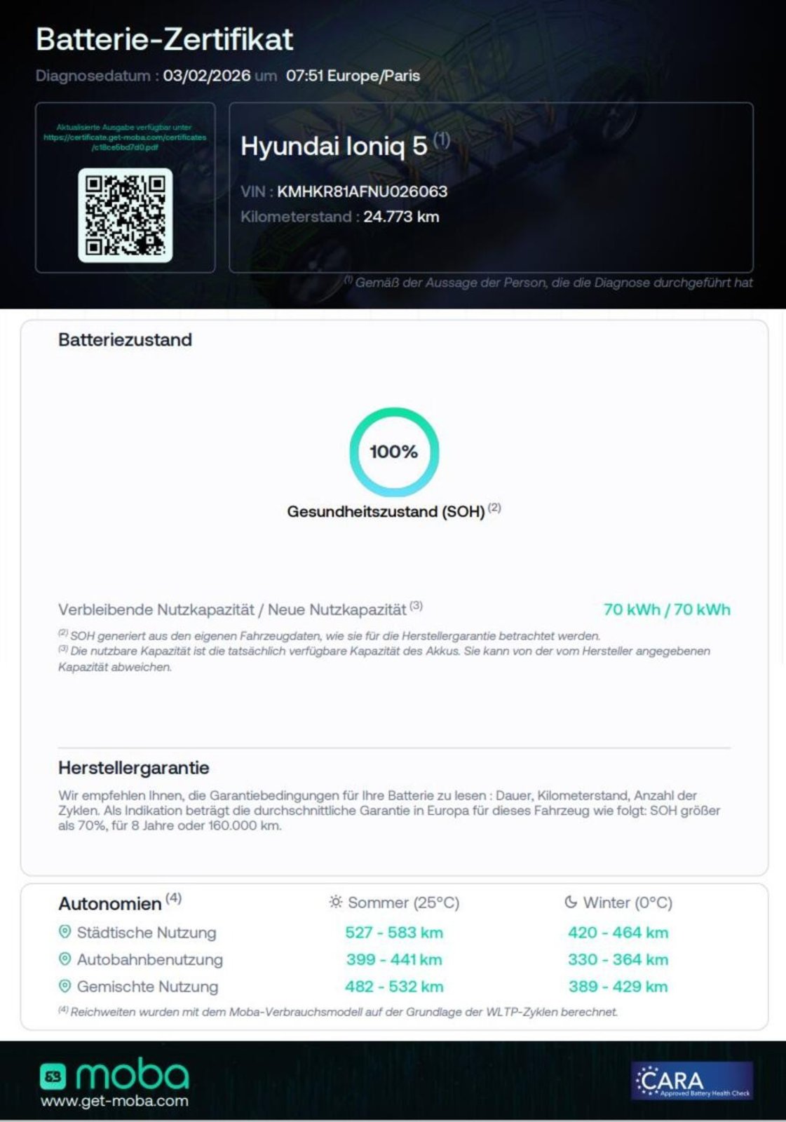 HYUNDAI Ioniq 5 72kWh First Edition 2WD SoH 100, Elektro, Occasion / Gebraucht, Automatik - 2