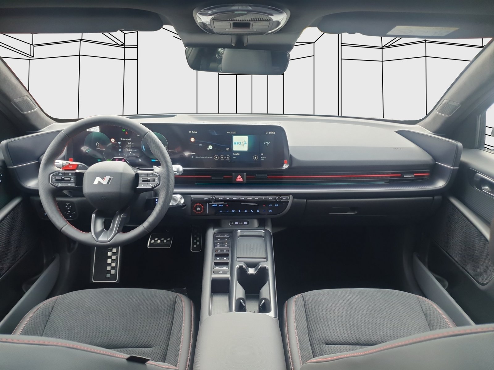 HYUNDAI Ioniq 6 N Line Sunroof 595 kms autonomie 4WD, Électrique, Voiture de démonstration, Automatique - 7