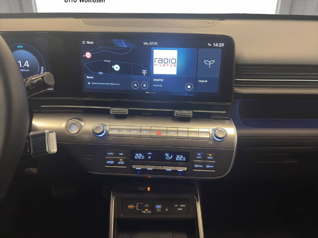 HYUNDAI Kona 1.6 GDi Hybrid Vertex, Voll-Hybrid Benzin/Elektro, Occasion / Gebraucht, Automatik - 6