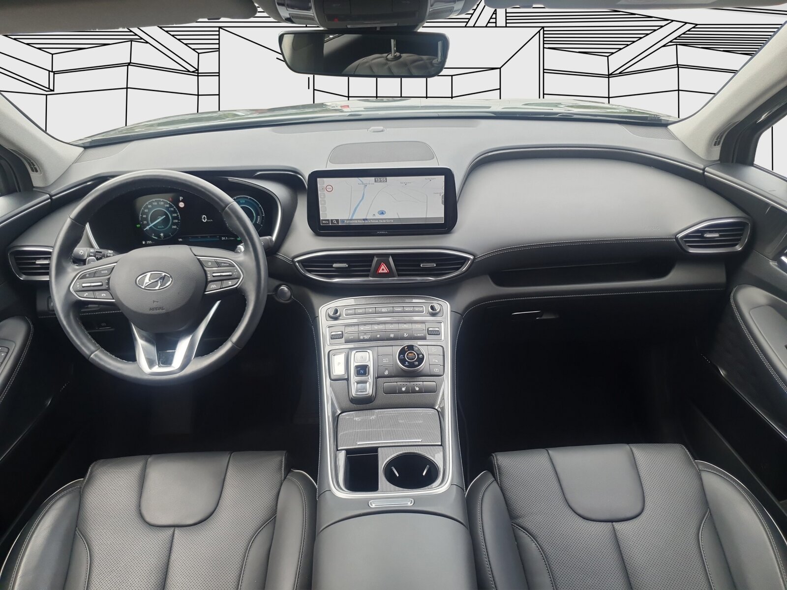 HYUNDAI Santa Fe 1.6 HEV Amplia Auto. 7 places, Hybride Intégral Essence/Électricité, Occasion / Utilisé, Automatique - 7