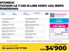 HYUNDAI Tucson 1.6 T-GDI N-Line MHEV 4x4 180PS Panorama, Essence, Voiture nouvelle, Automatique - 2