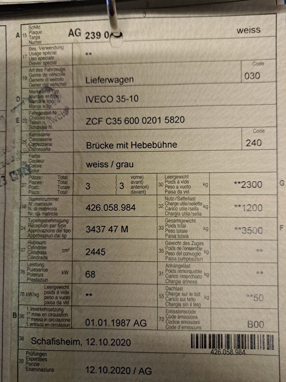IVECO 35.10 Turbo Daily 2.4TD, Diesel, Occasion / Gebraucht, Handschaltung - 5