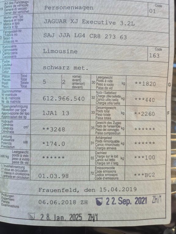 JAGUAR XJ 3.2 Executive, Benzina, Occasioni / Usate, Automatico - 6