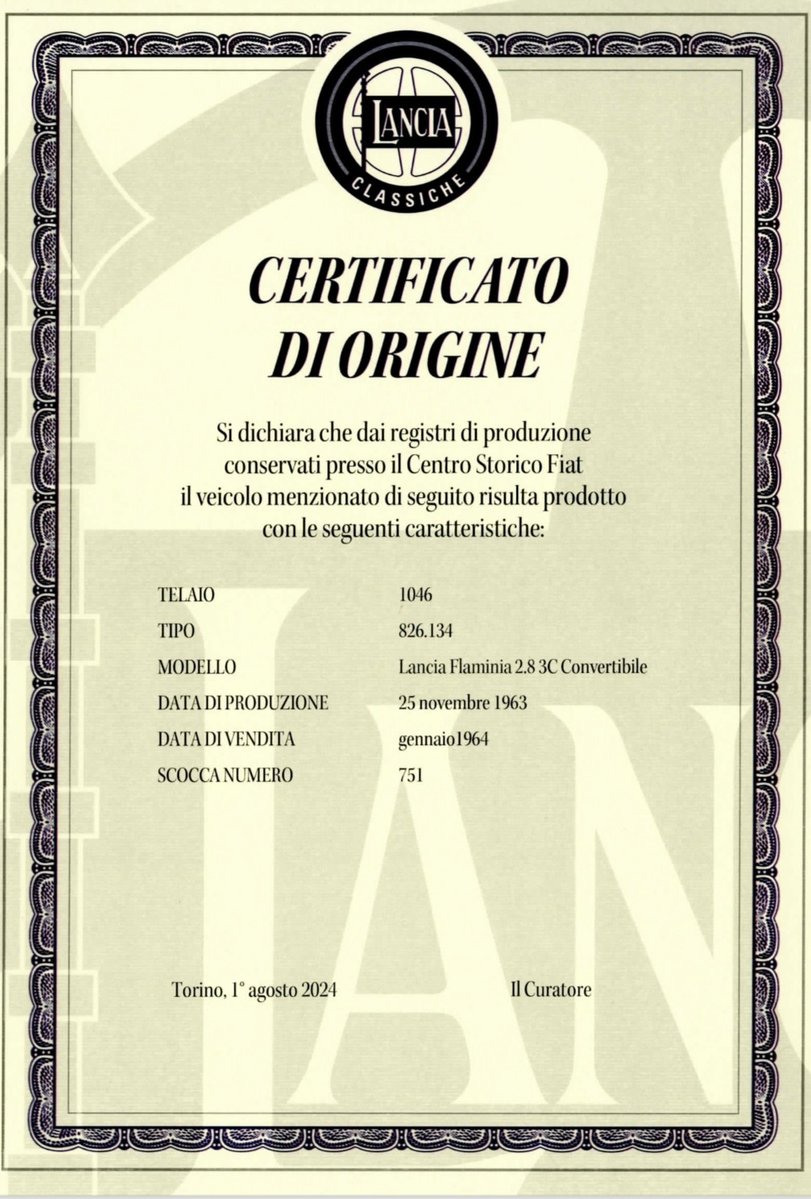 LANCIA touring convertibile 2800 3C superleggera, Petrol, Classic - 3