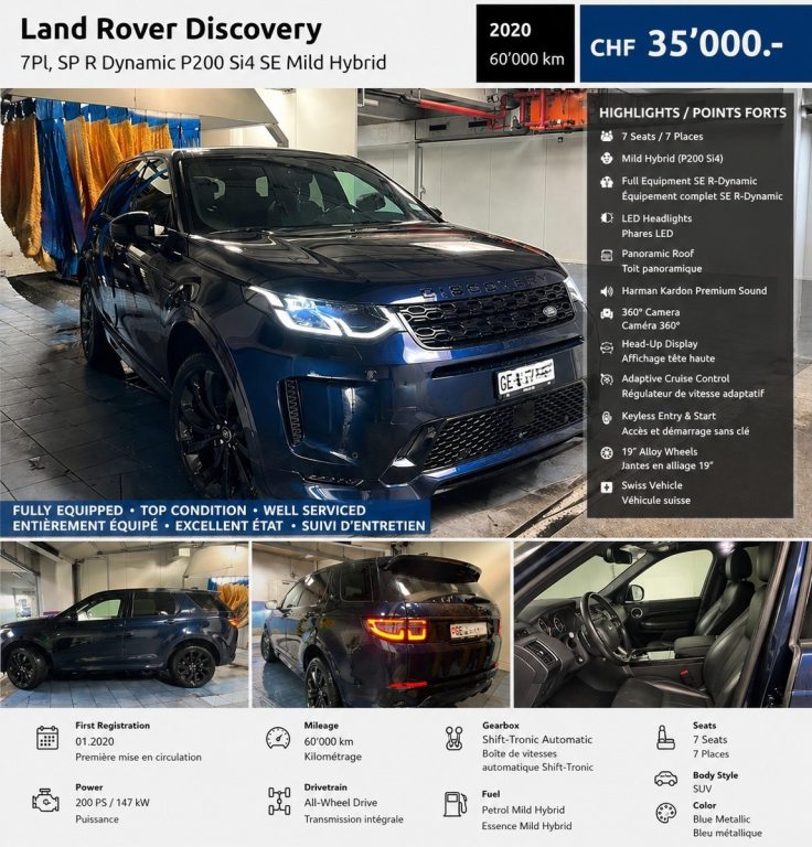LAND ROVER DISCOVERY SPORT 2.0 Si4 R-Dynamic SE MHEV AT9