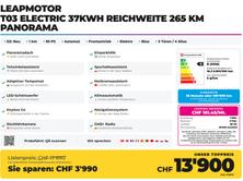 LEAPMOTOR T03 Electric 37kWh Reichweite 265 km Panorama, Electric, New car, Automatic - 2