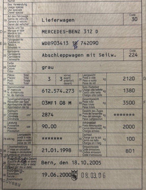 MERCEDES-BENZ 312 D, Essence, Occasion / Utilisé - 6