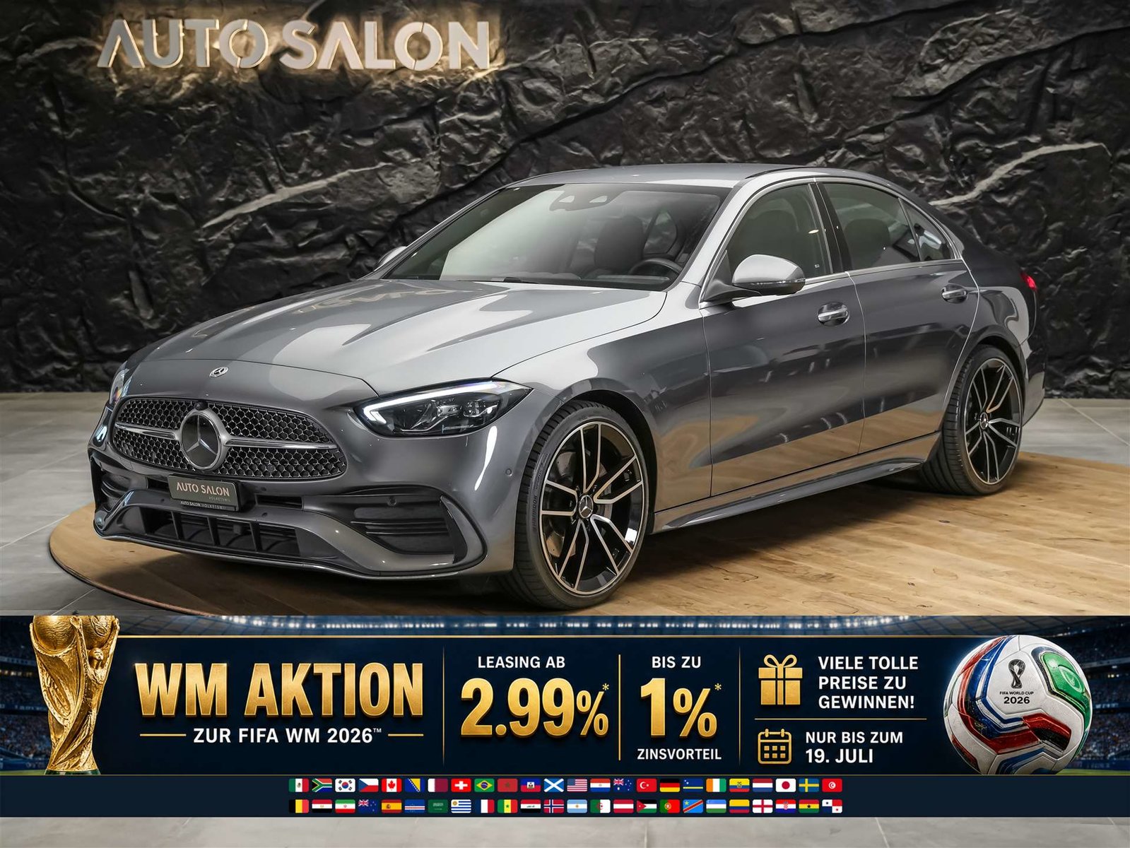 MERCEDES-BENZ C 220 d AMG Line *Werksgarantie*20 Felgen*Abst