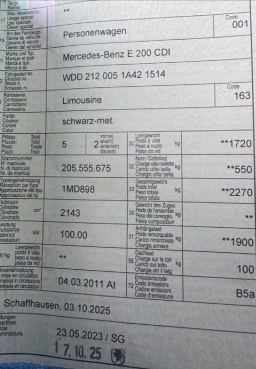 MERCEDES-BENZ E-Klasse W212 E 200 CDI BlueEF, Diesel, Occasion / Gebraucht, Automatik - 6