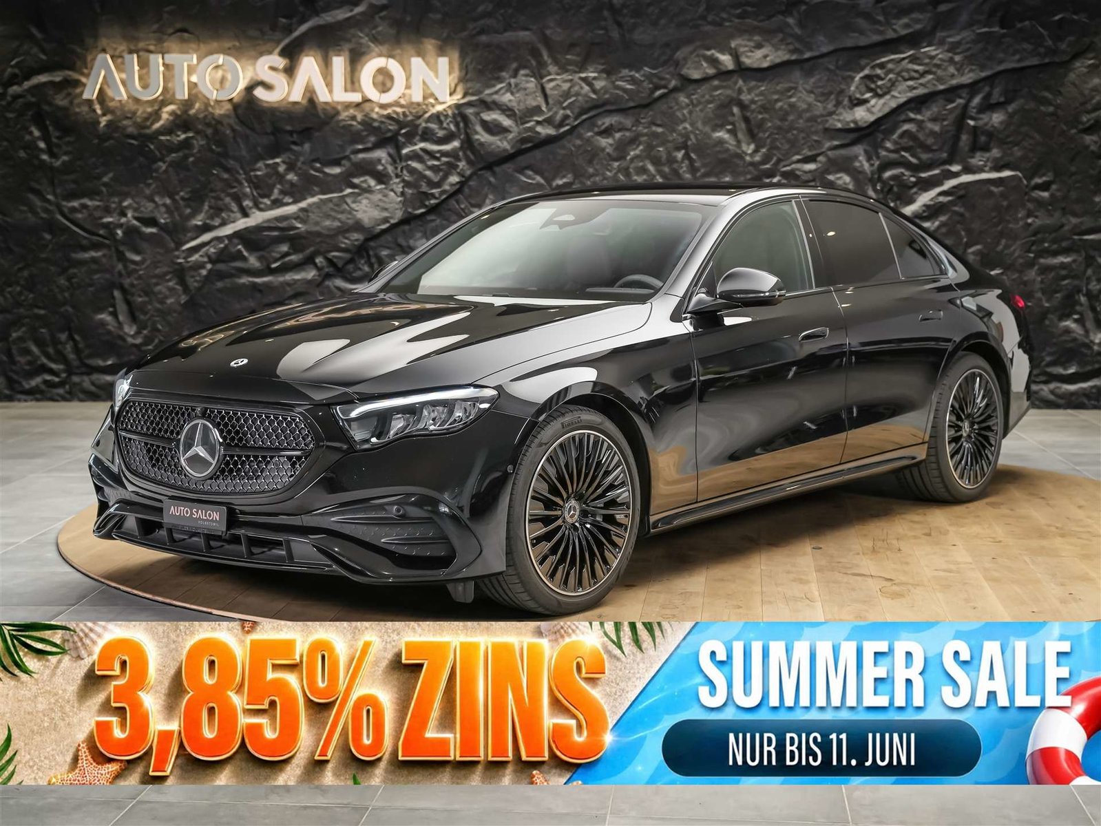 MERCEDES-BENZ E 220 d AMG Line *Werksgarantie*Supercreen*Sta