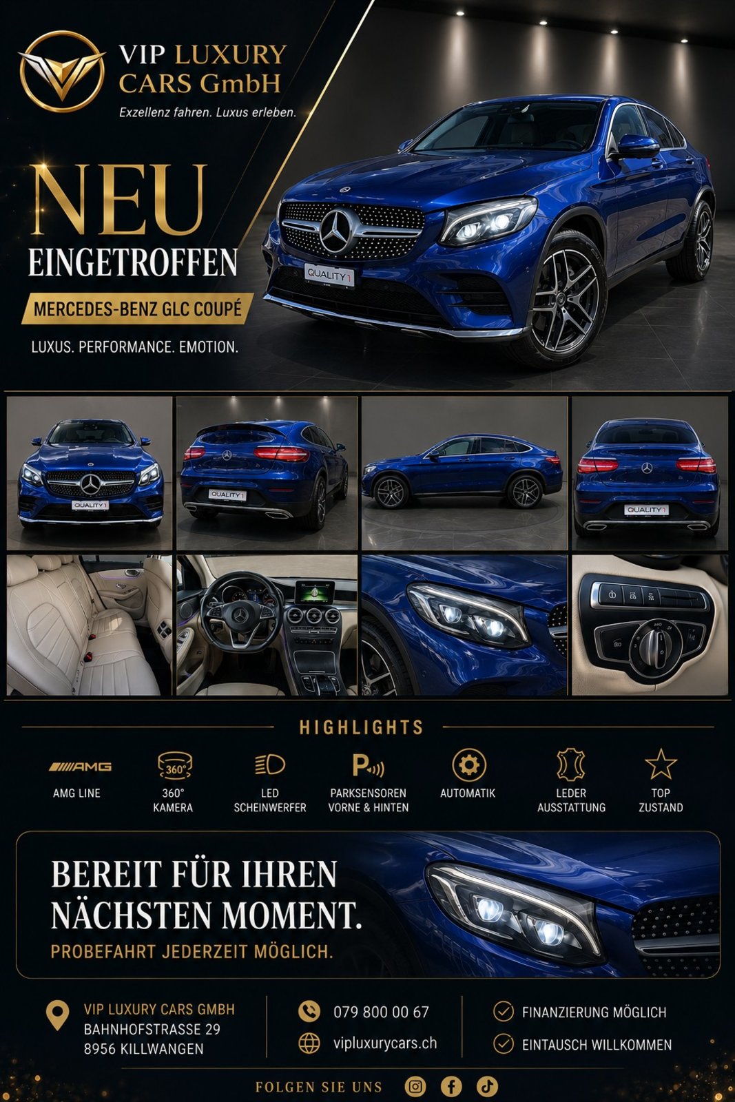 MERCEDES-BENZ GLC Coupé 250 d AMG Line 4Matic 9G-Tronic, Diesel, Occasioni / Usate, Automatico - 3