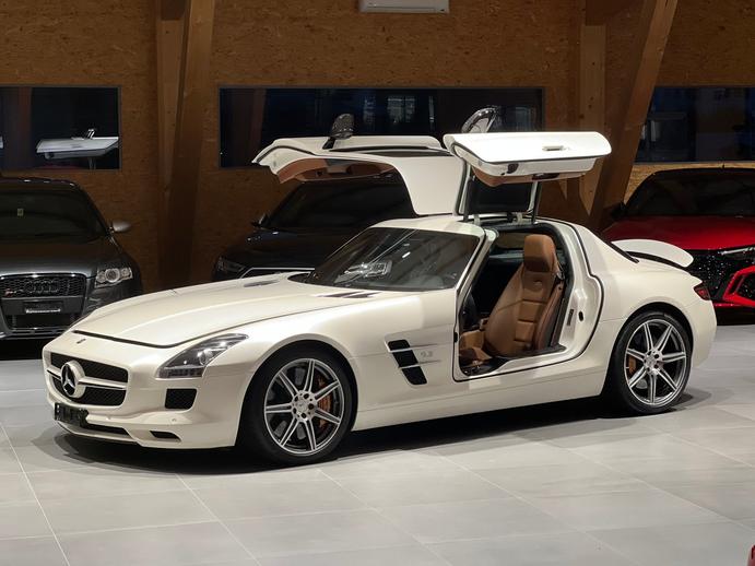 MERCEDES-BENZ SLS 63 AMG Blanc nacré mat *official car show, Benzina, Occasioni / Usate, Automatico