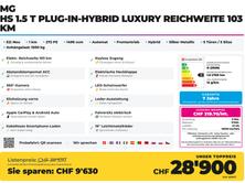 MG HS 1.5 T Plug-In-Hybrid Luxury Reichweite 103 km, Hybride Rechargeable Essence/Électricité, Voiture nouvelle, Automatique - 2