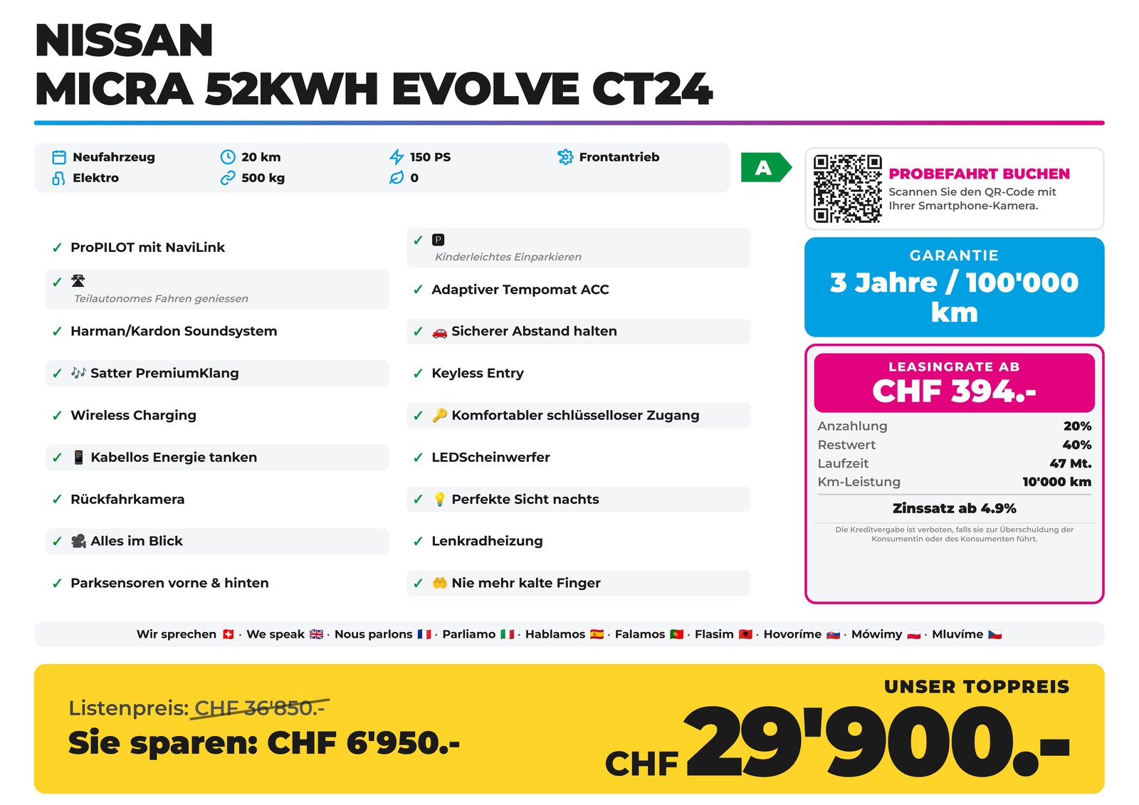 NISSAN Micra 52kWh Evolve, Électrique, Voiture nouvelle, Automatique - 2