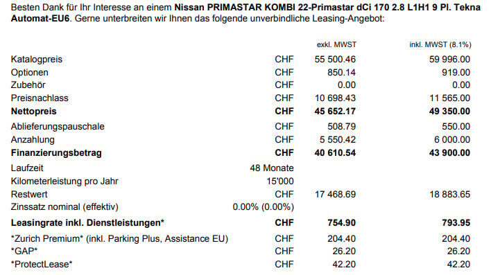 NISSAN Tekna L1H1 170 2.0dCi 9pl, Diesel, Neuwagen, Automatik - 2
