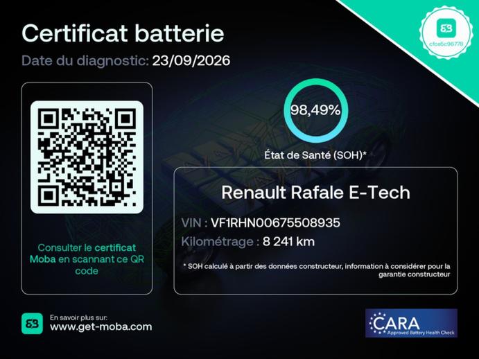 RENAULT Rafale 1.2 E-Tech Plug-in Hybrid 300 4x4 Esprit Alpine, Plug-in-Hybrid Benzin/Elektro, Occasion / Gebraucht, Automatik