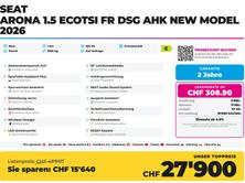 SEAT Arona 1.5 EcoTSI FR DSG AHK NEW Model 2026, Benzin, Neuwagen, Automatik - 2