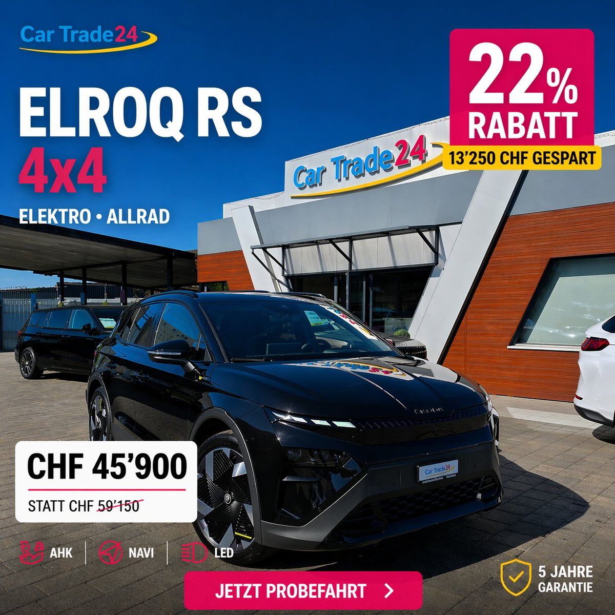 SKODA Elroq RS 4x4 RS MAXX + AHK + 5 Jahre Garantie, Électrique, Voiture nouvelle, Automatique - 3