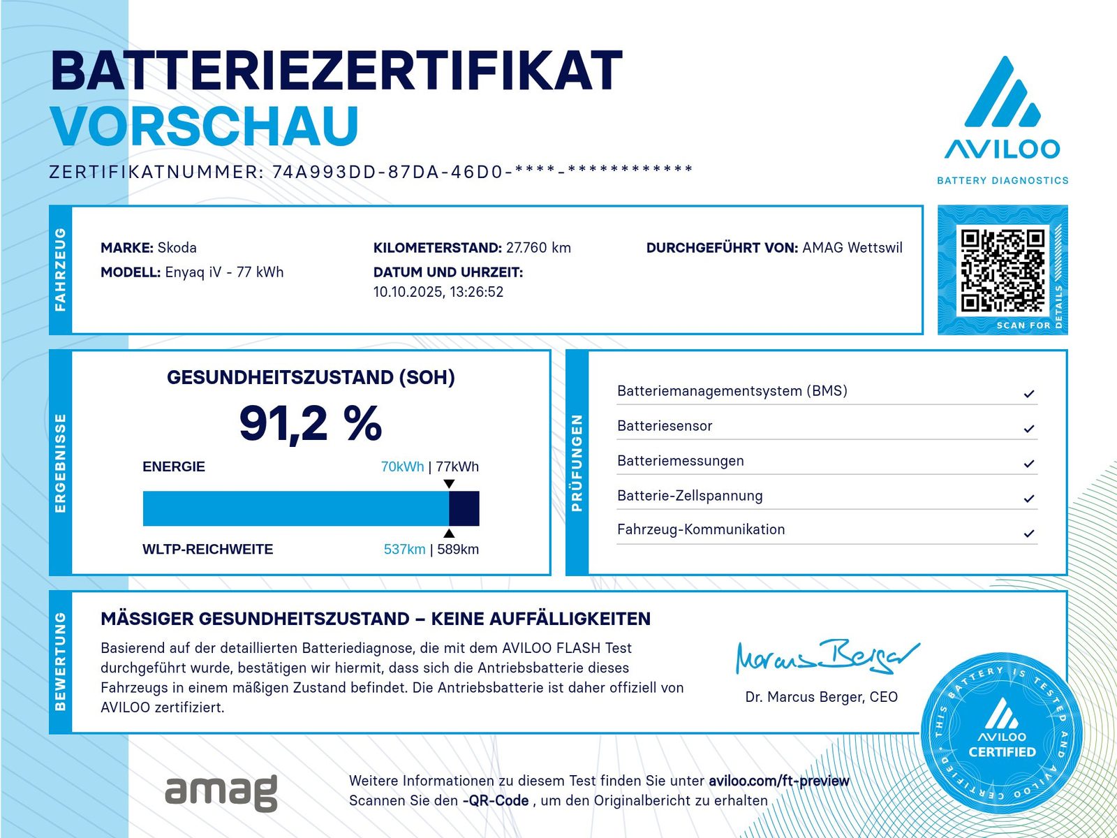 SKODA ENYAQ Sportline iV 80 4x2, Elektro, Occasion / Gebraucht, Automat - 2
