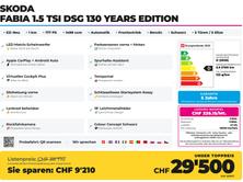 SKODA Fabia 1.5 TSI DSG 130 Years Edition, Essence, Voiture nouvelle, Automatique - 2