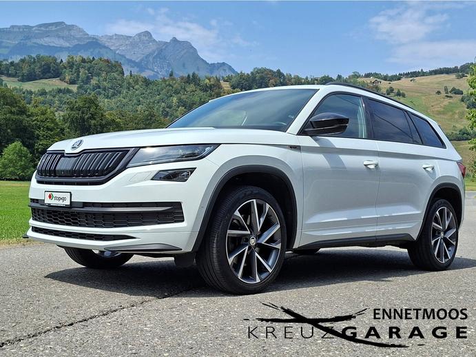 SKODA Kodiaq 2.0 TSI 4x4 Sport Line *8-fach bereift+AHK+Pano, Essence, Occasion / Utilisé, Automatique
