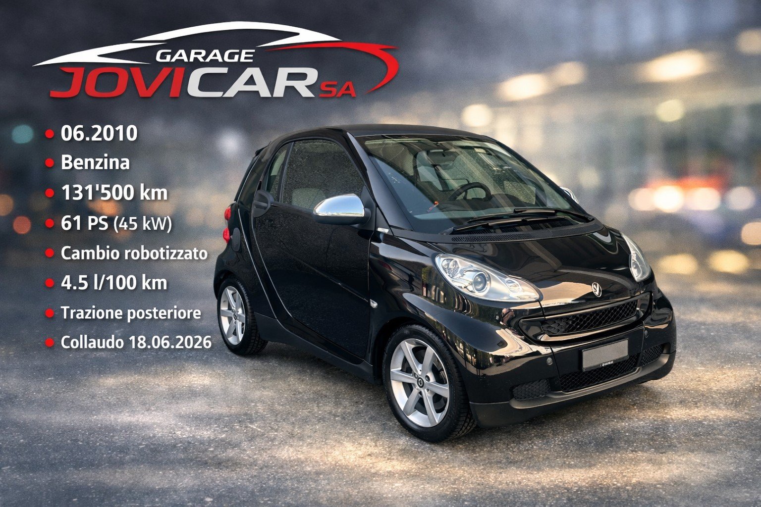 SMART FORTWO black white limited mhd softouch
