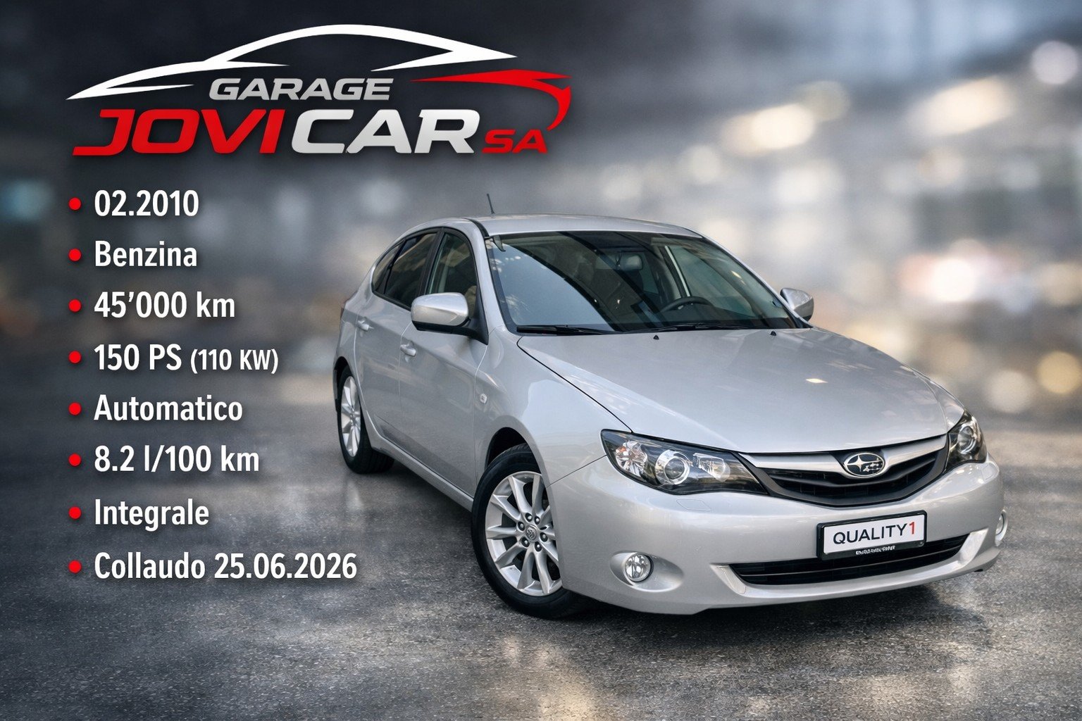 SUBARU IMPREZA 2.0R Swiss Automatic