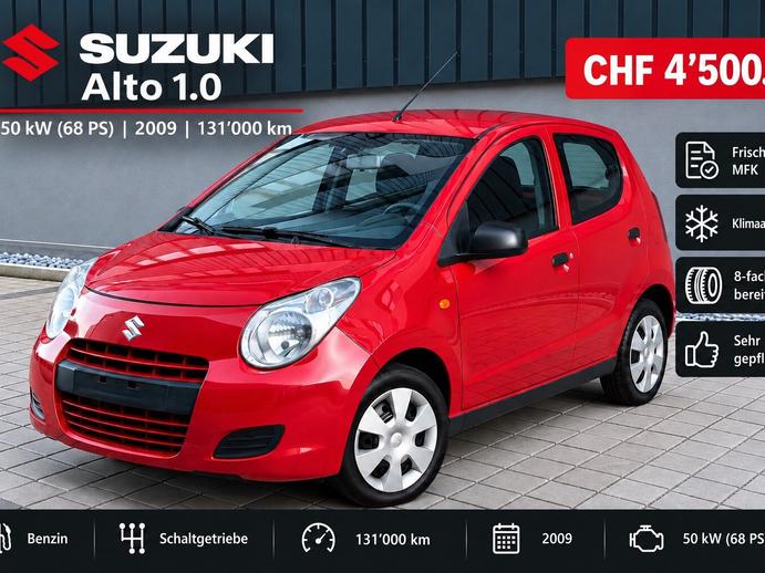 SUZUKI Alto 1.0 GL Top Frisch ab MFK Service gepflegt Klima, Benzina, Occasioni / Usate, Manuale