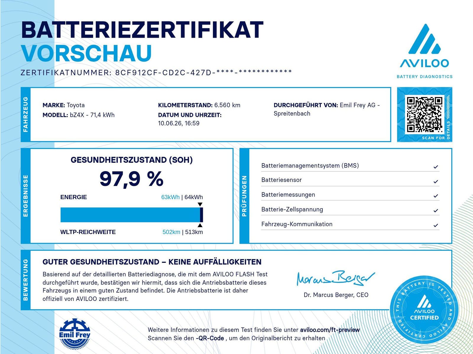 TOYOTA bZ4X Trend / ab 0,99% Leasing bei Abschluss einer Protect Au, Elektro, Occasion / Gebraucht, Automatik - 2